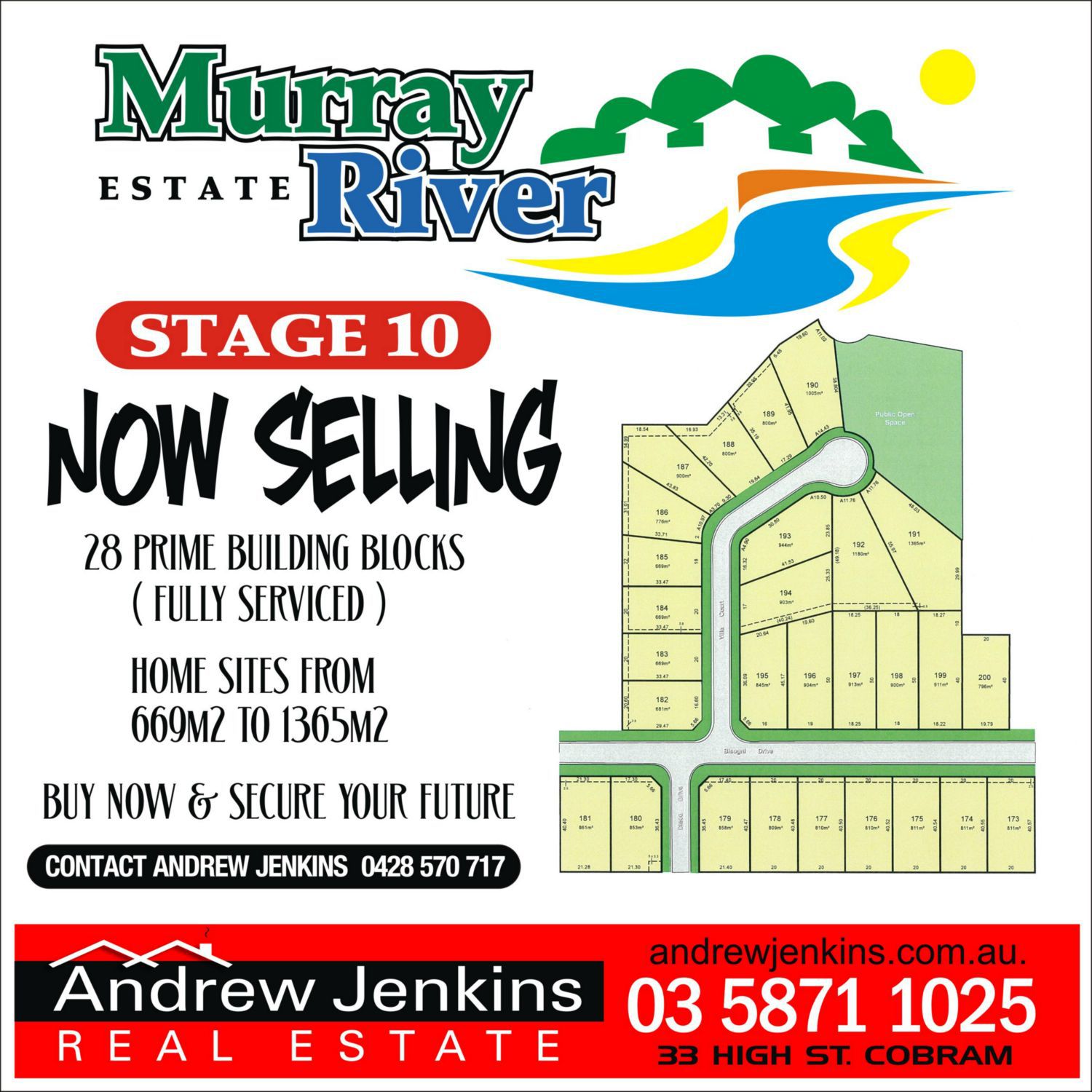 MURRAY RIVER ESTATE Stage 10 Release Last Block! Andrew Jenkins