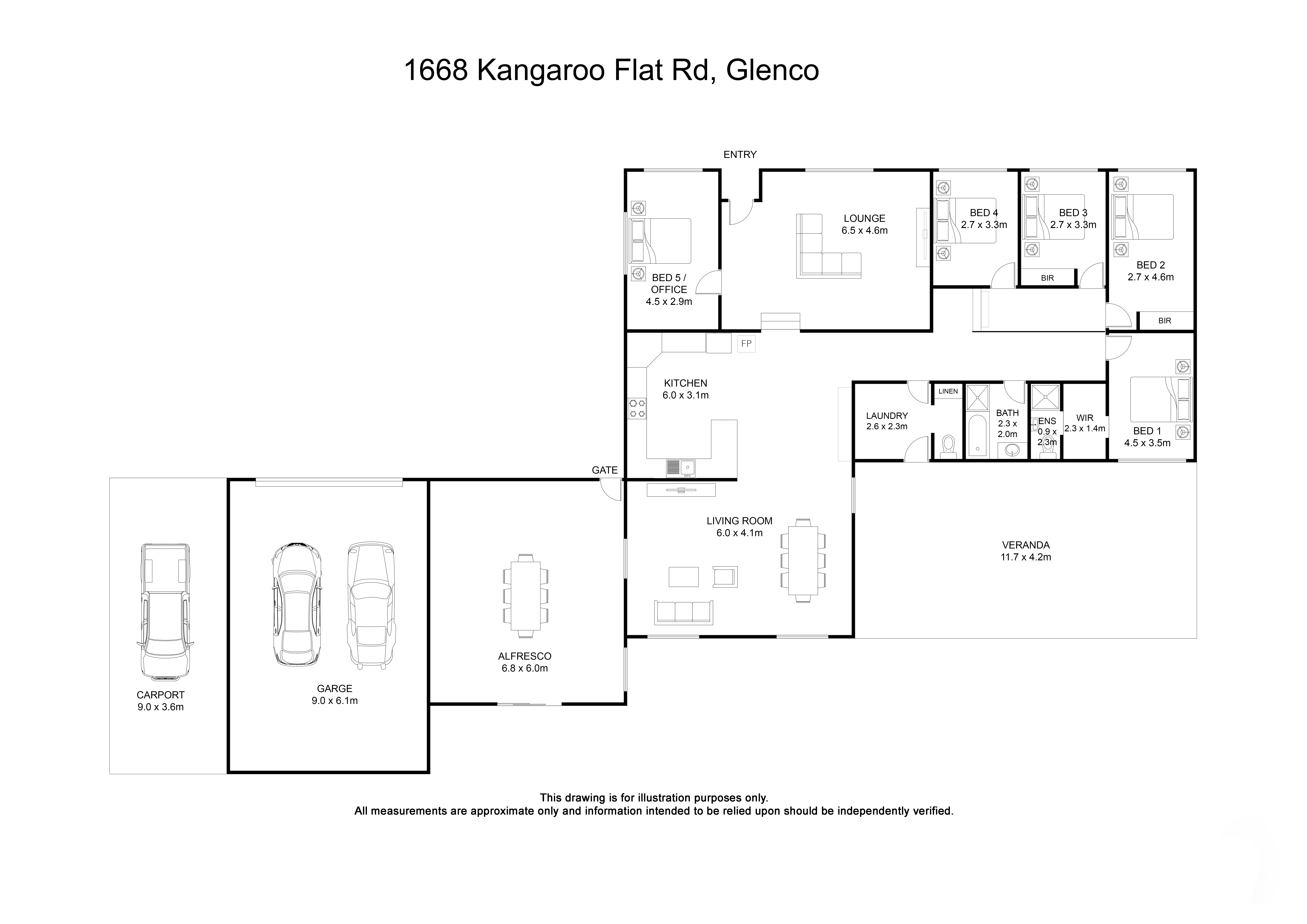 1668 Kangaroo Flat Road, Glencoe For Sale by Farmbuy.com - floorplan 1