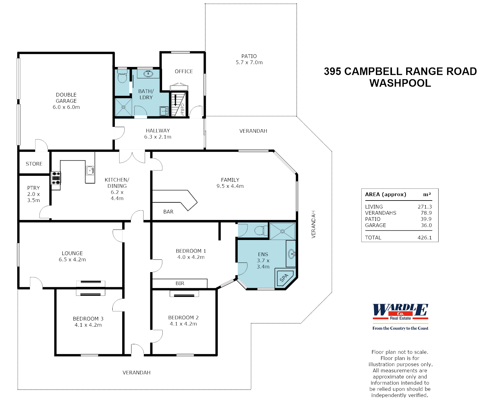 'Hillside' 395 Campbell Range Road, Washpool For Sale by Farmbuy.com - floorplan 1