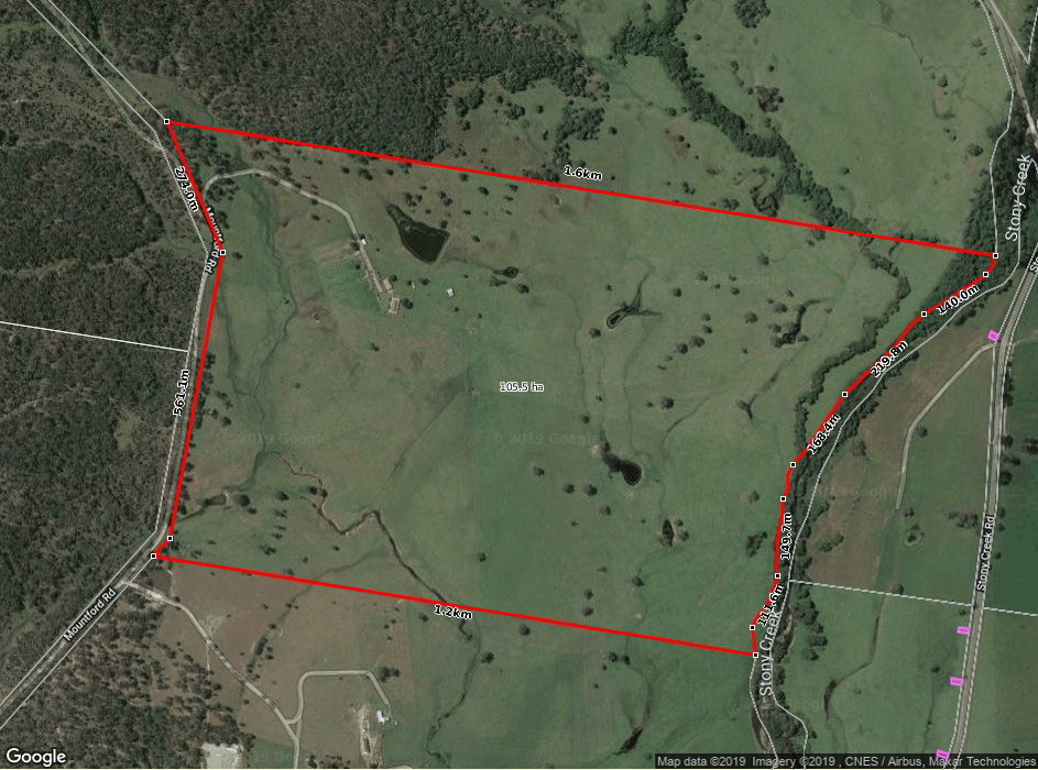 Woodford Property Stony Creek via Woodford 260 Acres Creek Flats