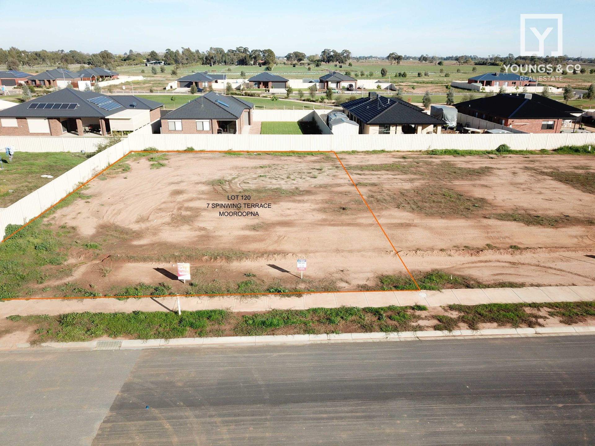 Youngs & Co Large 23.39 meter Frontage Park Views Mooroopna